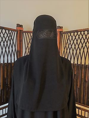 Black Single Layer Niqab Afghan Afghani Islam Black Single Layer Niqab Afghan Afghani Islam