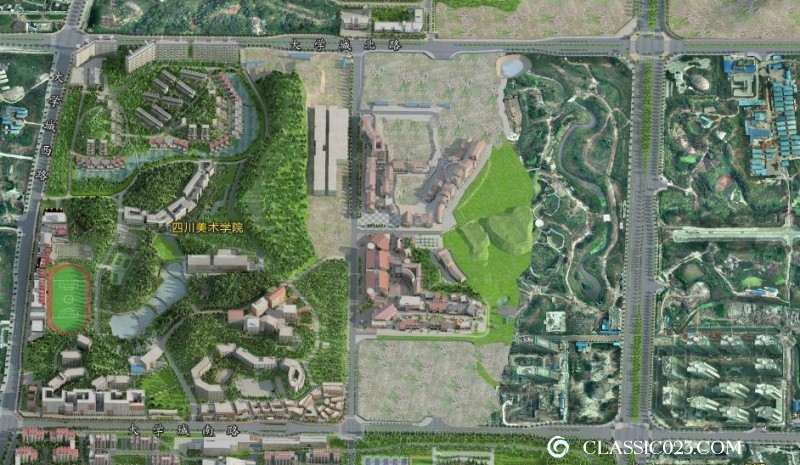 重庆大学虎溪校区手绘地图2013年v 3.图片